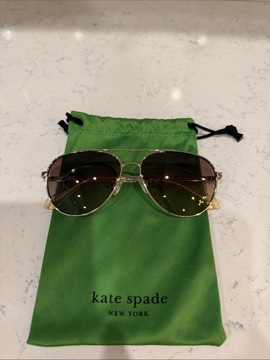 kate spade Accessories - kate spade classic gold aviator sunglasses with brown lenses